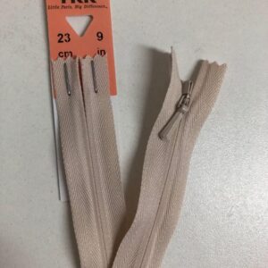 23cm YKK Concealed Plastic Zip – Nude