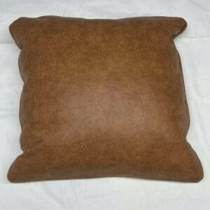 Dawson Faux Leather Cushion - Sand