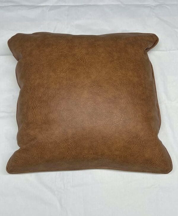 Dawson Faux Leather Cushion - Sand