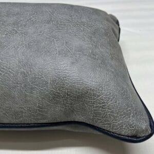 Dawson Faux Leather Cushion – Stone