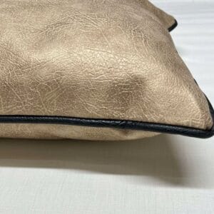 Dawson Faux Leather Cushion – Gold