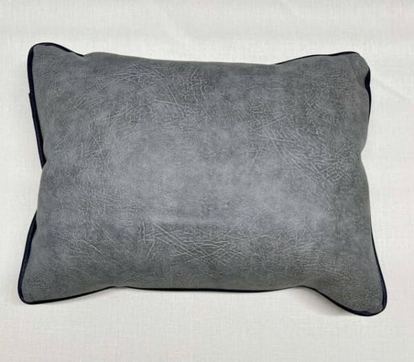 Dawson Faux Leather Cushion – Stone - Image 2