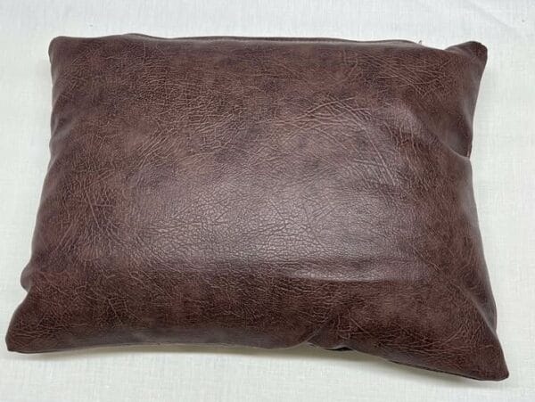 Dawson Faux Leather Cushion – Teak - Image 3